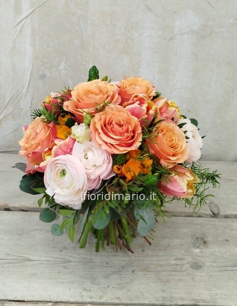 BOUQUET TONALITA' ARANCIO-SALMONE