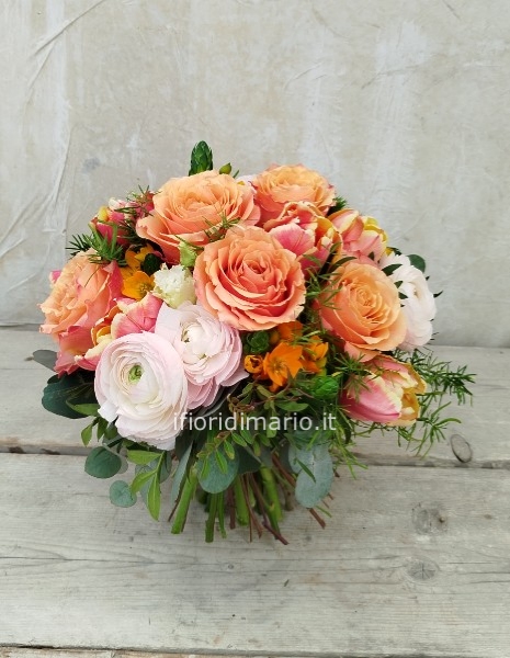 BOUQUET TONALITA' ARANCIO-SALMONE